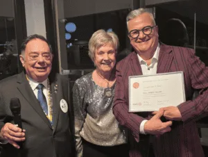 James Ball receiving and international Rotary award - the Paul Harris Fellow